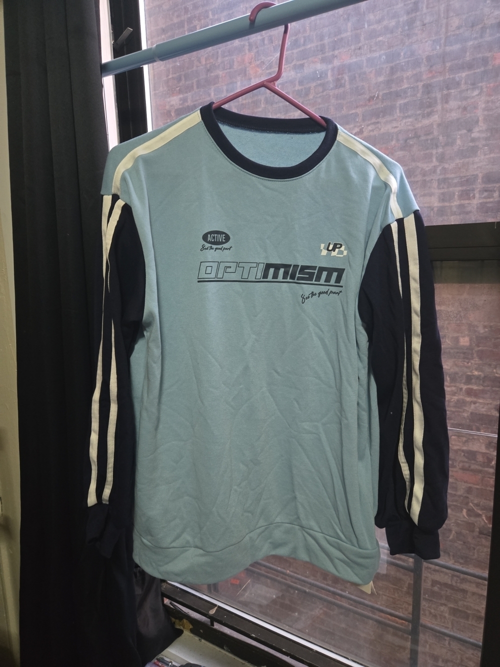 Optimism Active Women’s Long-Sleeve Tee - Light Blue & Navy